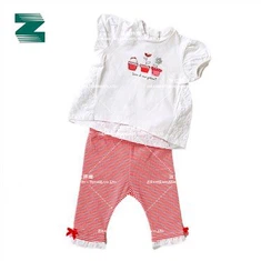 Emb면 소매와 뒷면이있는 어린 이용 블라우스